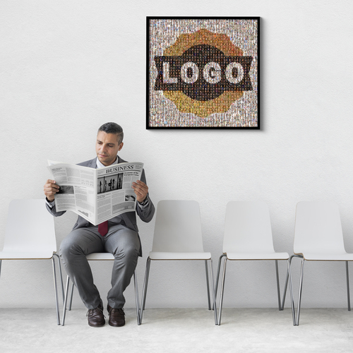 Individuelles Fotomosaik mit Firmenlogo
