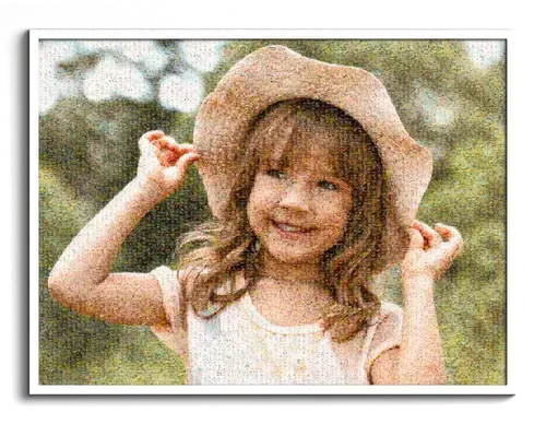 Personalisierbares Fotomosaik aus Kinderfotos