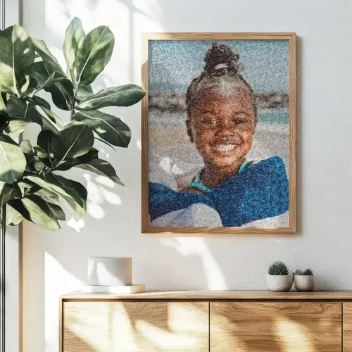 Personalisierbares Fotomosaik aus Kinderfotos