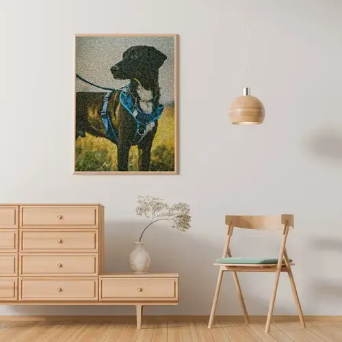 Individuelles Fotomosaik Hundeportrait