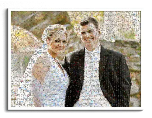 Erstelle dein Fotomosaik-Hochzeitsgeschenk mit persönlichen Bildern