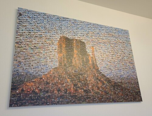 Photo du client Andreas pour l'évaluation Impression Photomosaïque [En ligne] Dibond 120x80cm